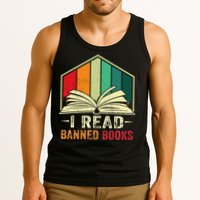 I Read Banned Books Week Librarian Freedom Reader Nerd Tank Top