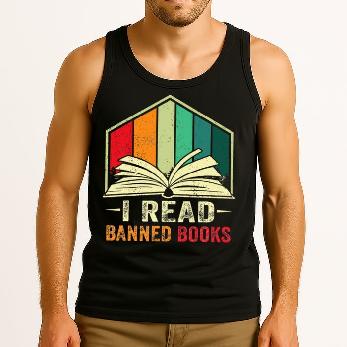 I Read Banned Books Week Librarian Freedom Reader Nerd Tank Top