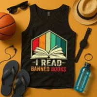 I Read Banned Books Week Librarian Freedom Reader Nerd Tank Top