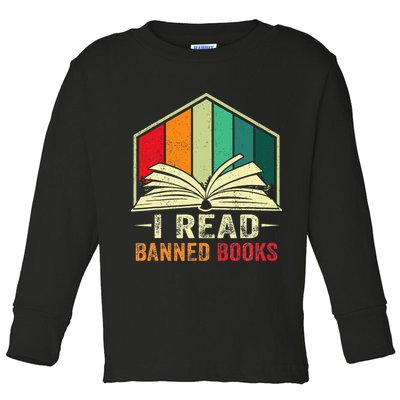 I Read Banned Books Week Librarian Freedom Reader Nerd Toddler Long Sleeve Shirt