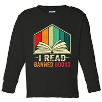 I Read Banned Books Week Librarian Freedom Reader Nerd Toddler Long Sleeve Shirt