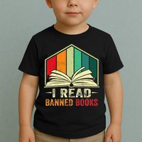 I Read Banned Books Week Librarian Freedom Reader Nerd Toddler T-Shirt