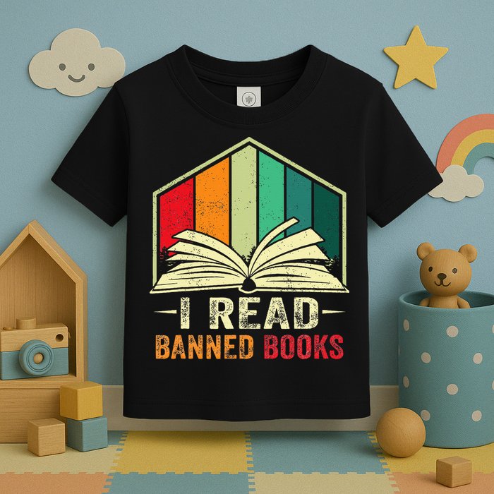 I Read Banned Books Week Librarian Freedom Reader Nerd Toddler T-Shirt