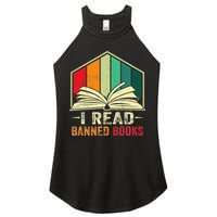 I Read Banned Books Week Librarian Freedom Reader Nerd Women's Perfect Tri Rocker Tank