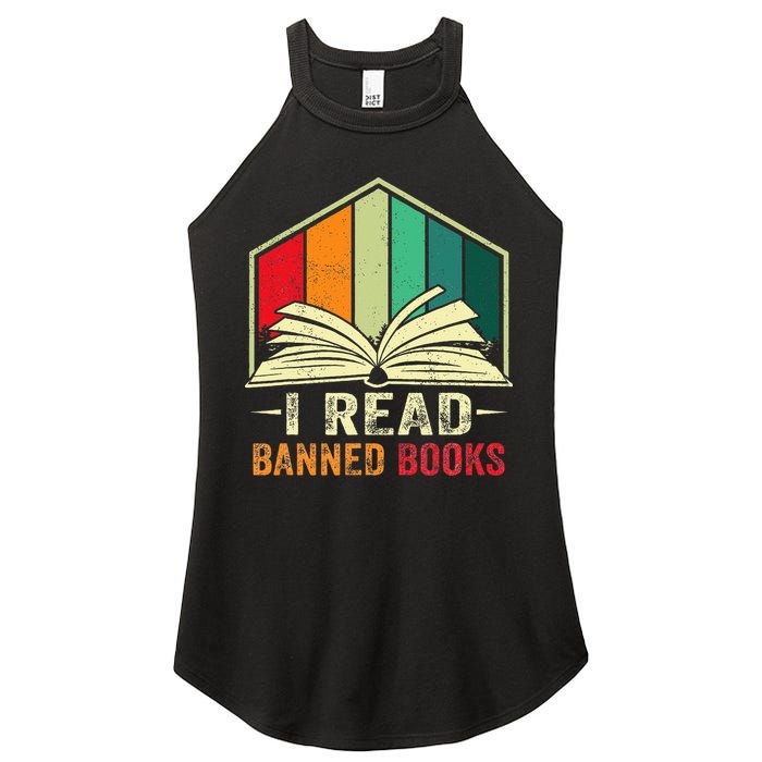 I Read Banned Books Week Librarian Freedom Reader Nerd Women's Perfect Tri Rocker Tank