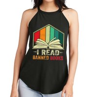 I Read Banned Books Week Librarian Freedom Reader Nerd Women's Perfect Tri Rocker Tank