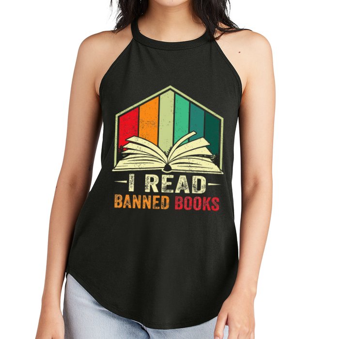 I Read Banned Books Week Librarian Freedom Reader Nerd Women's Perfect Tri Rocker Tank