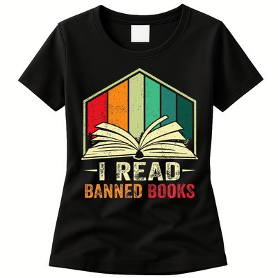 I Read Banned Books Week Librarian Freedom Reader Nerd Womens T-Shirt