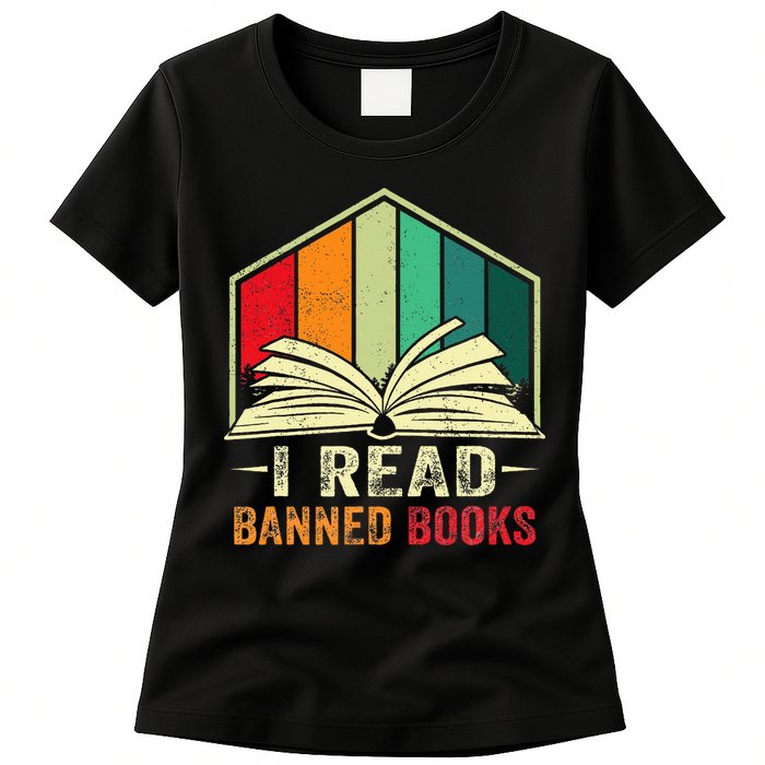 I Read Banned Books Week Librarian Freedom Reader Nerd Womens T-Shirt
