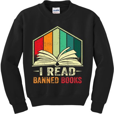 I Read Banned Books Week Librarian Freedom Reader Nerd Kids Sweatshirt