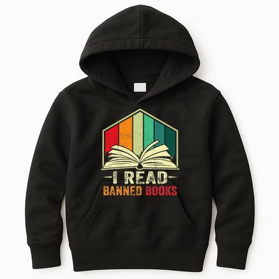 I Read Banned Books Week Librarian Freedom Reader Nerd Kids Hoodie