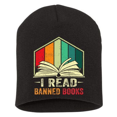 I Read Banned Books Week Librarian Freedom Reader Nerd Short Acrylic Beanie