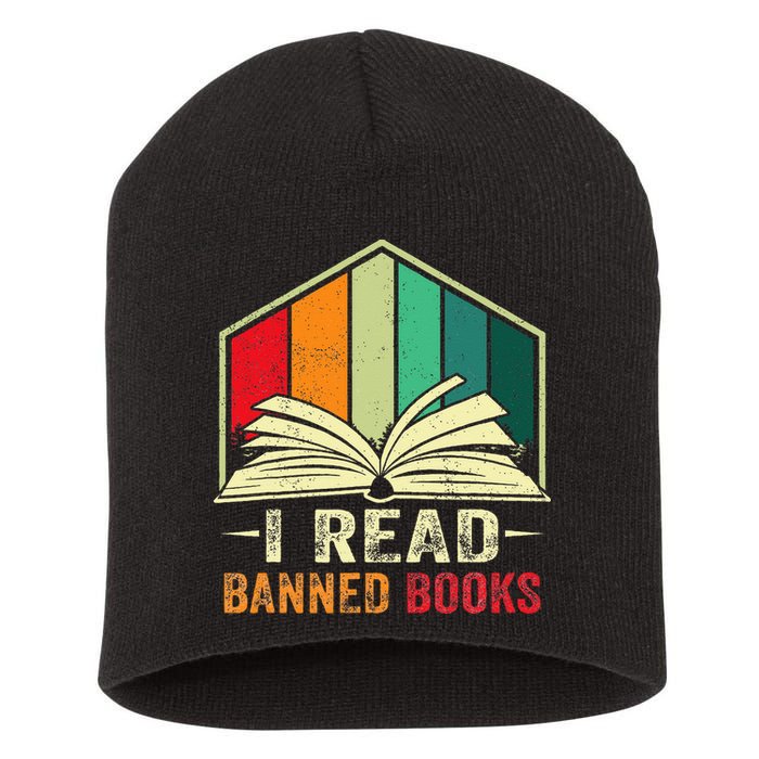 I Read Banned Books Week Librarian Freedom Reader Nerd Short Acrylic Beanie