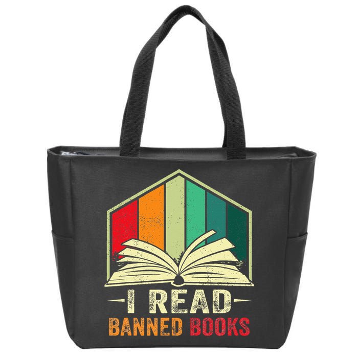 I Read Banned Books Week Librarian Freedom Reader Nerd Zip Tote Bag