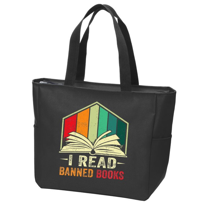 I Read Banned Books Week Librarian Freedom Reader Nerd Zip Tote Bag