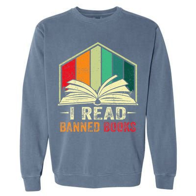 I Read Banned Books Week Librarian Freedom Reader Nerd Garment-Dyed Sweatshirt
