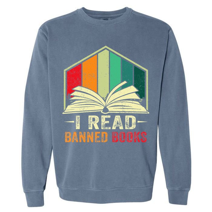I Read Banned Books Week Librarian Freedom Reader Nerd Garment-Dyed Sweatshirt