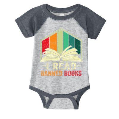 I Read Banned Books Week Librarian Freedom Reader Nerd Infant Baby Jersey Bodysuit