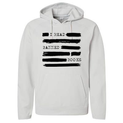 I Read Banned Books Banned Books Week Gift Librarian Teacher Performance Fleece Hoodie