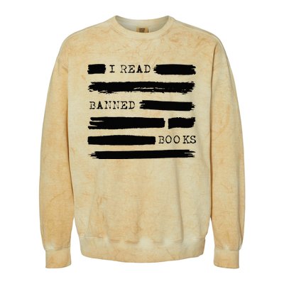 I Read Banned Books Banned Books Week Gift Librarian Teacher Colorblast Crewneck Sweatshirt