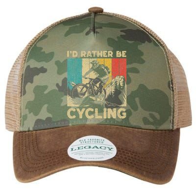 ID Rather Be Cycling Bicycle Riding Cyclist Legacy Tie Dye Trucker Hat