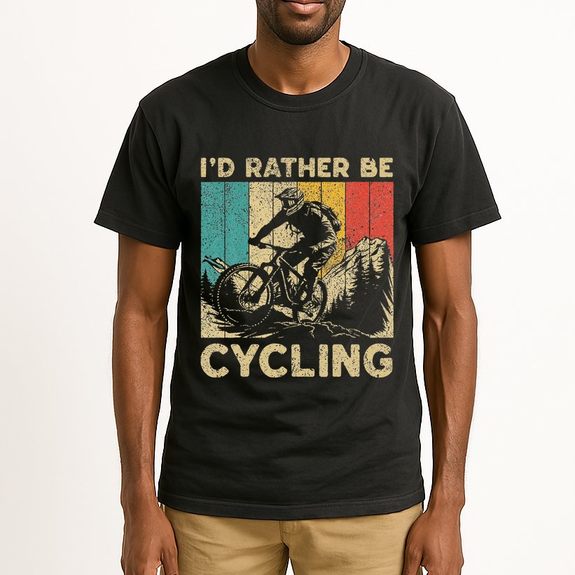 ID Rather Be Cycling Bicycle Riding Cyclist Tall T-Shirt