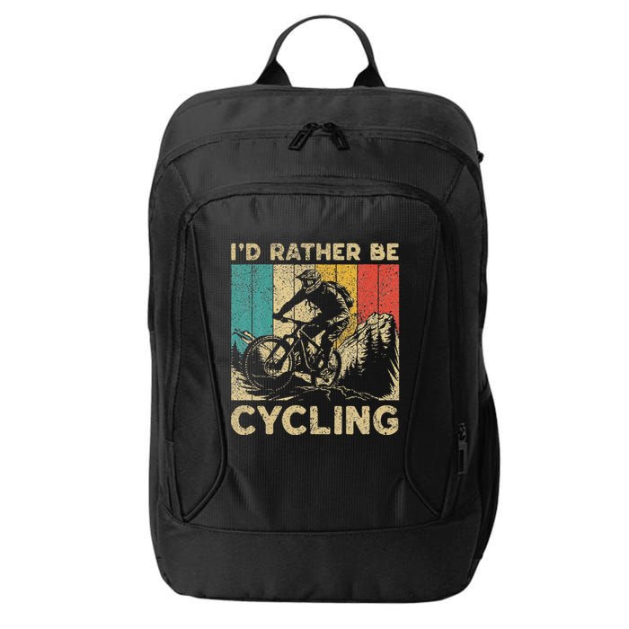 ID Rather Be Cycling Bicycle Riding Cyclist City Backpack