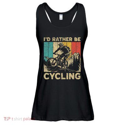 ID Rather Be Cycling Bicycle Riding Cyclist Ladies Essential Flowy Tank