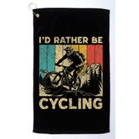 ID Rather Be Cycling Bicycle Riding Cyclist Golf Towel