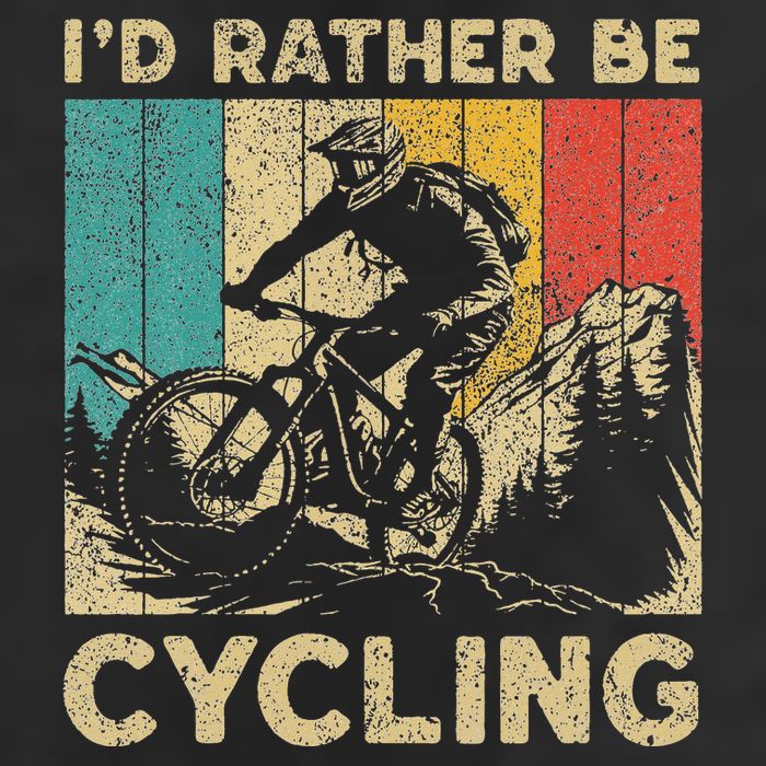 ID Rather Be Cycling Bicycle Riding Cyclist Golf Towel