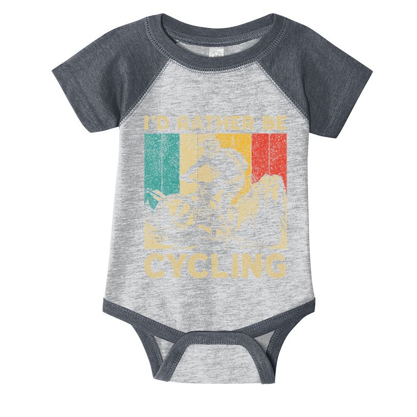 ID Rather Be Cycling Bicycle Riding Cyclist Infant Baby Jersey Bodysuit