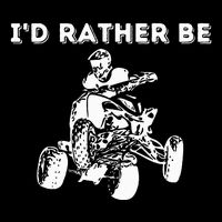 ID Rather Be Riding Quad Bikes Quad Biker Atv 4 Wheeler 7-Panel Snapback Hat