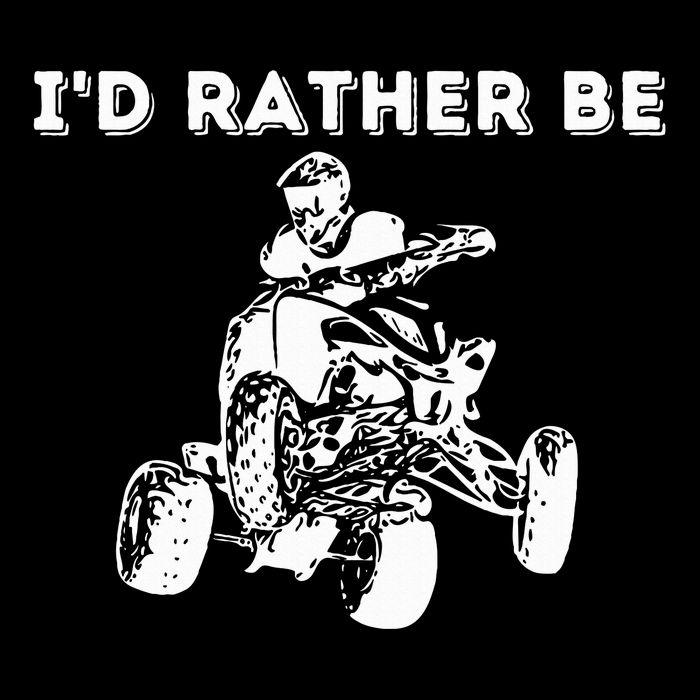 ID Rather Be Riding Quad Bikes Quad Biker Atv 4 Wheeler 7-Panel Snapback Hat