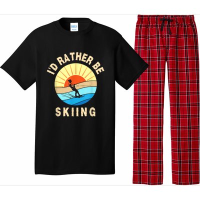 Id Rather Be Water Skiing Fun Water Sport Ski Wear Pajama Set