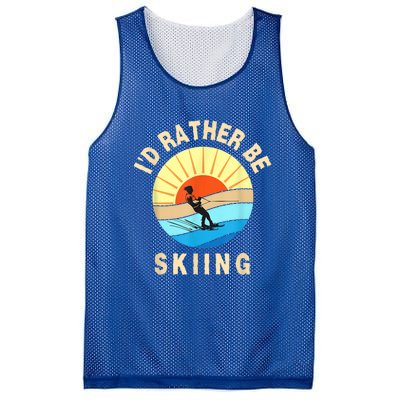 Id Rather Be Water Skiing Fun Water Sport Ski Wear Mesh Reversible Basketball Jersey Tank