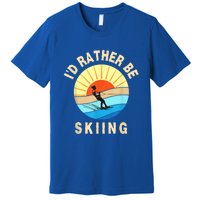 Id Rather Be Water Skiing Fun Water Sport Ski Wear Premium T-Shirt