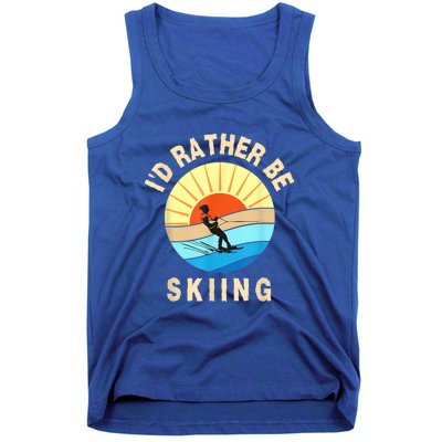 Id Rather Be Water Skiing Fun Water Sport Ski Wear Tank Top