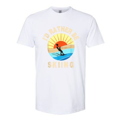 Id Rather Be Water Skiing Fun Water Sport Ski Wear Softstyle CVC T-Shirt