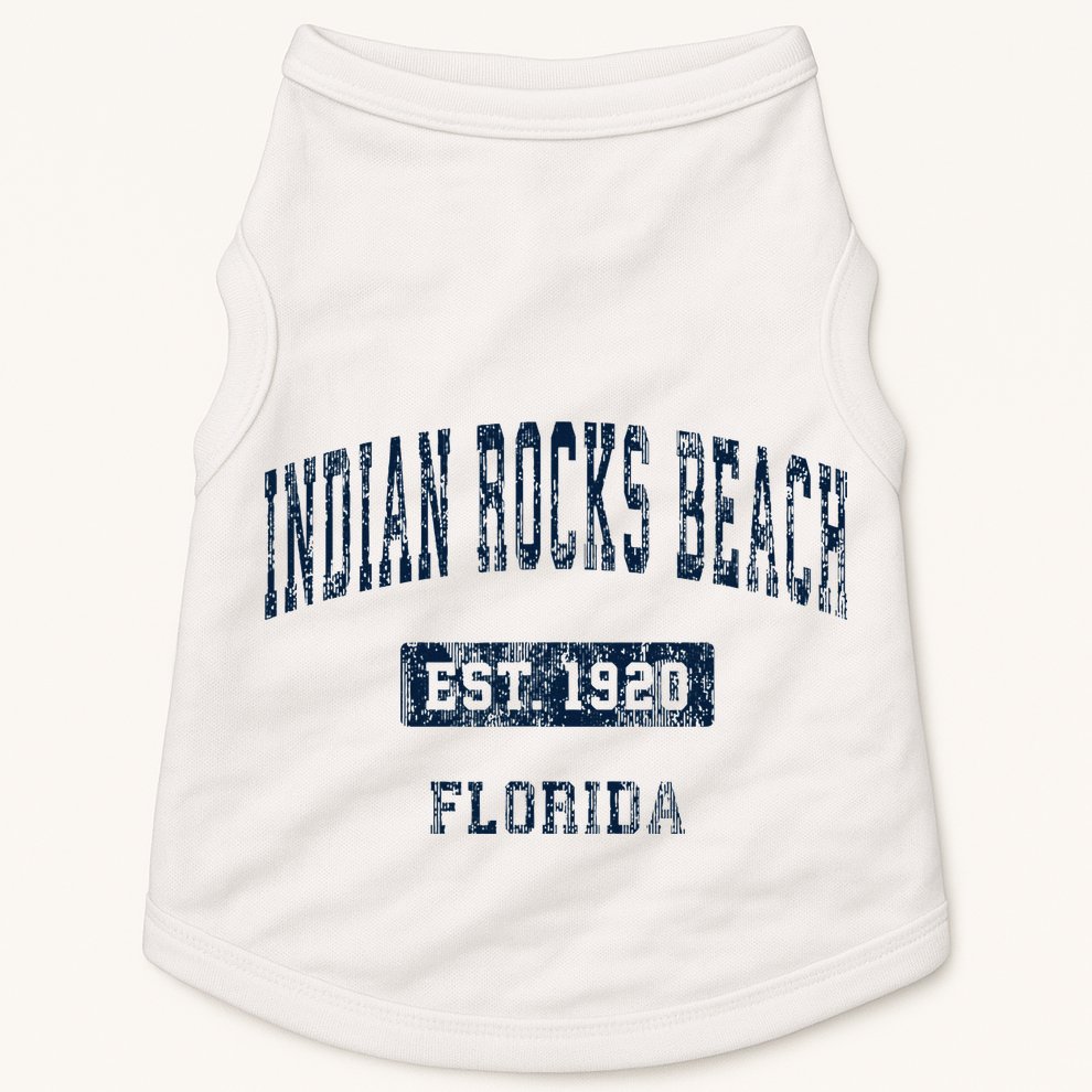Indian Rocks Beach Florida Fl Vintage Sports Established Doggie Tank