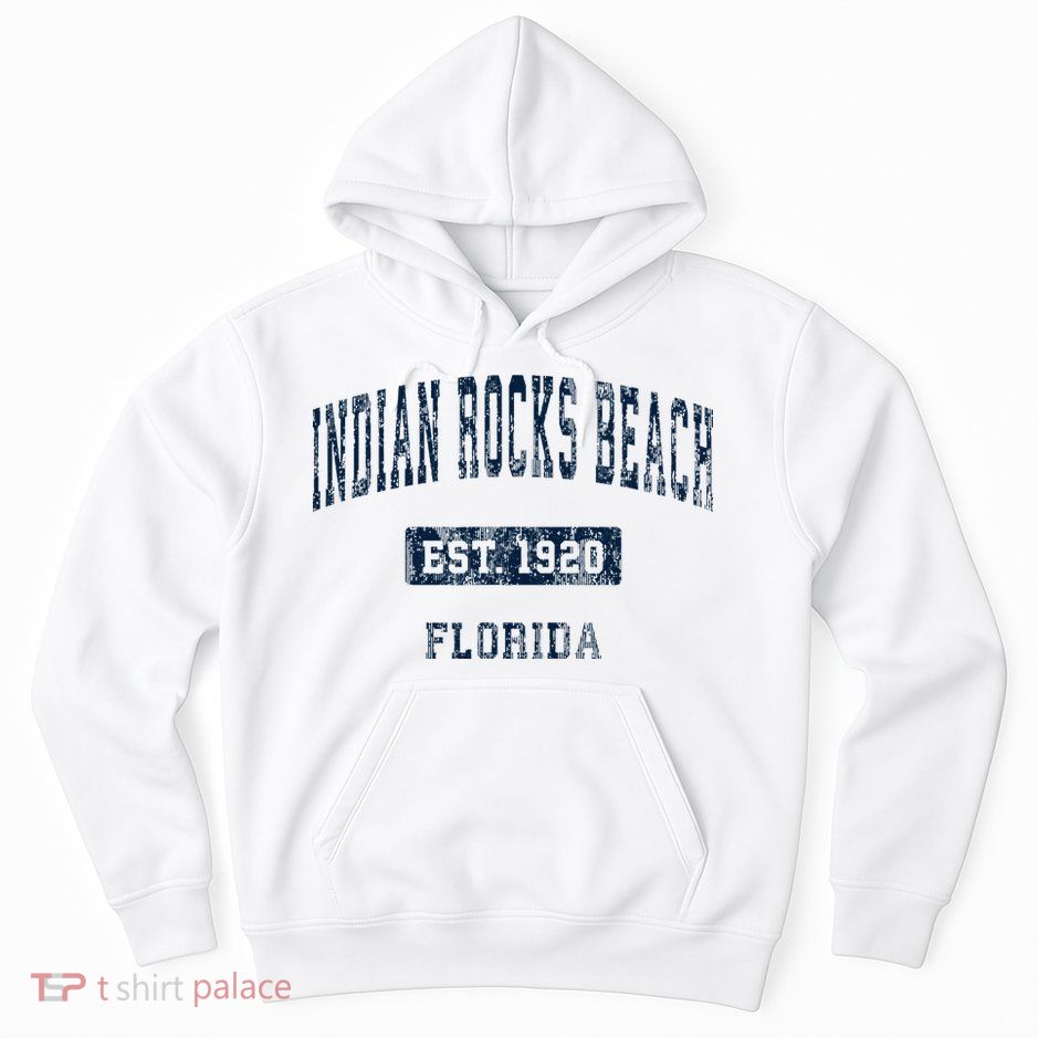 Indian Rocks Beach Florida Fl Vintage Sports Established Hoodie