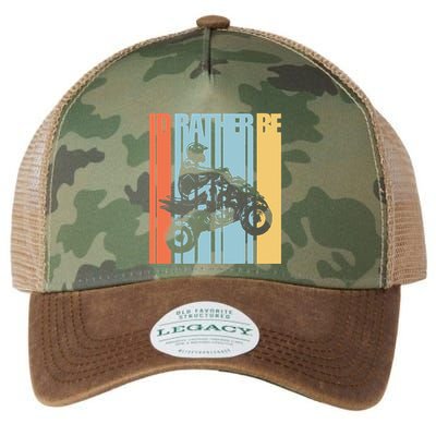 Id Rather Be Riding Quad Bikes Atv Brap Legacy Tie Dye Trucker Hat