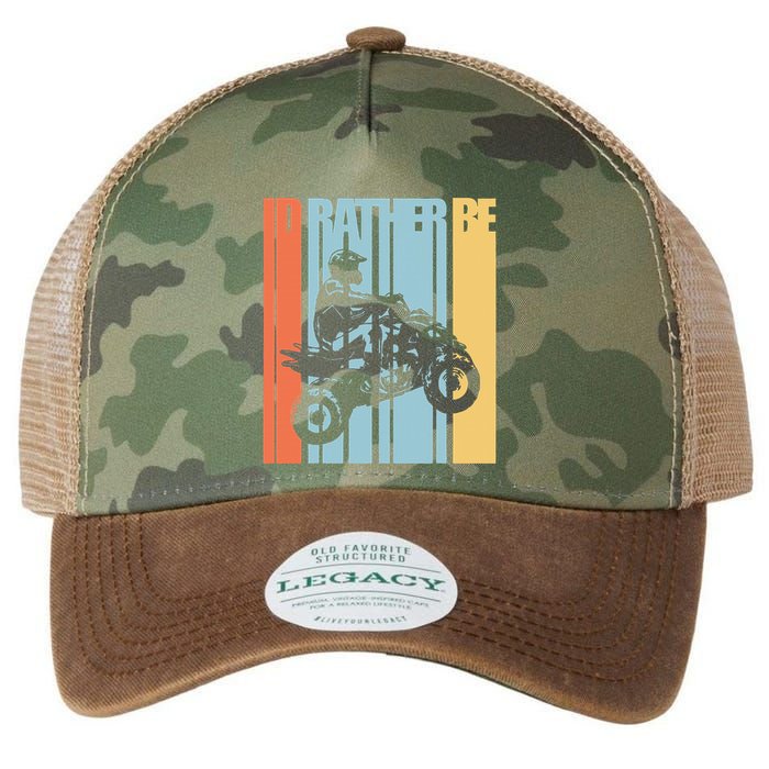 Id Rather Be Riding Quad Bikes Atv Brap Legacy Tie Dye Trucker Hat