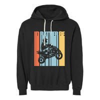 Id Rather Be Riding Quad Bikes Atv Brap Garment-Dyed Fleece Hoodie