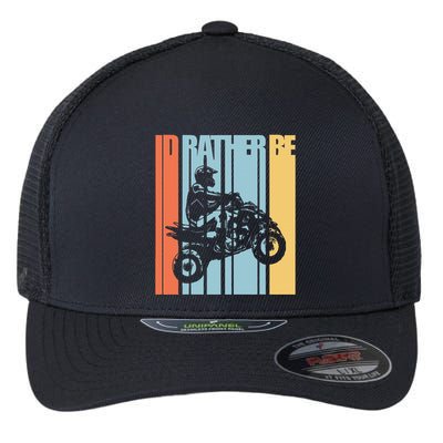Id Rather Be Riding Quad Bikes Atv Brap Flexfit Unipanel Trucker Cap