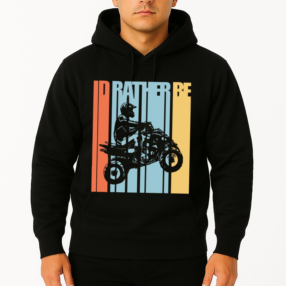 Id Rather Be Riding Quad Bikes Atv Brap Hoodie