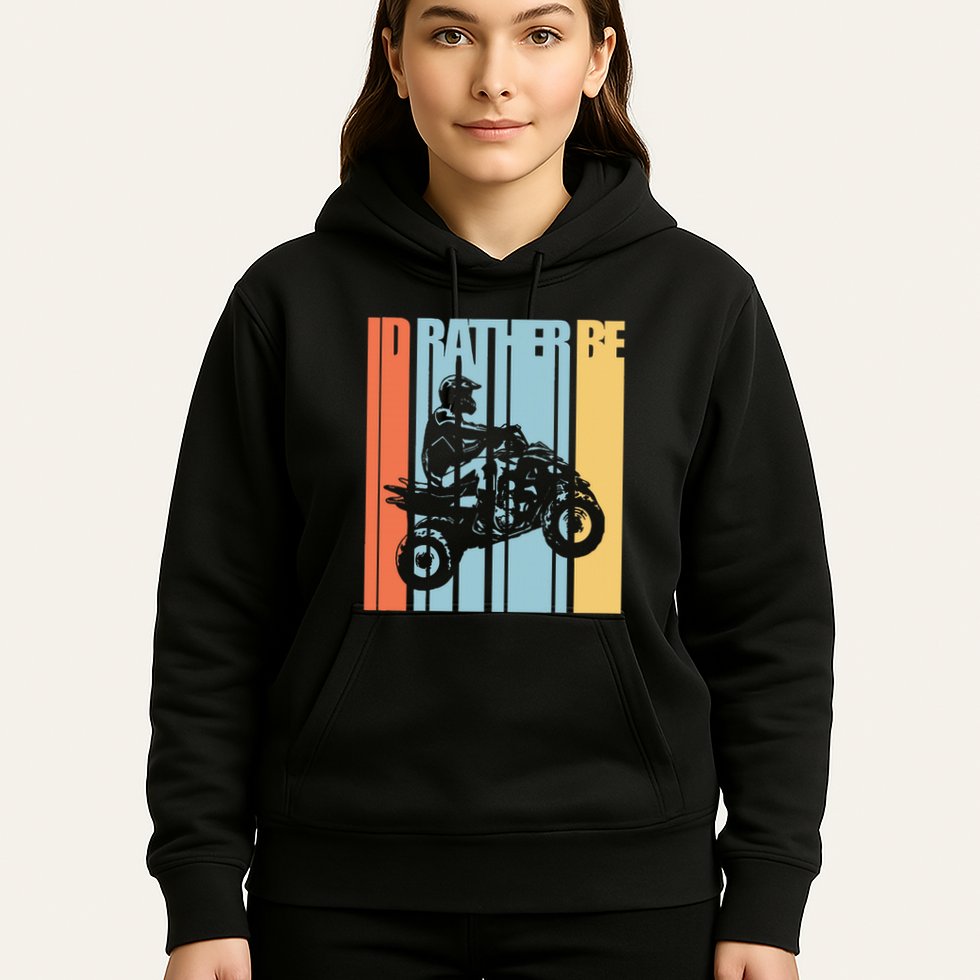 Id Rather Be Riding Quad Bikes Atv Brap Hoodie