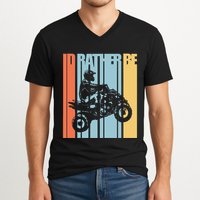 Id Rather Be Riding Quad Bikes Atv Brap V-Neck T-Shirt