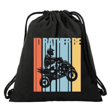 Id Rather Be Riding Quad Bikes Atv Brap Drawstring Bag