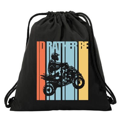 Id Rather Be Riding Quad Bikes Atv Brap Drawstring Bag