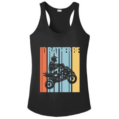 Id Rather Be Riding Quad Bikes Atv Brap Ladies PosiCharge Competitor Racerback Tank